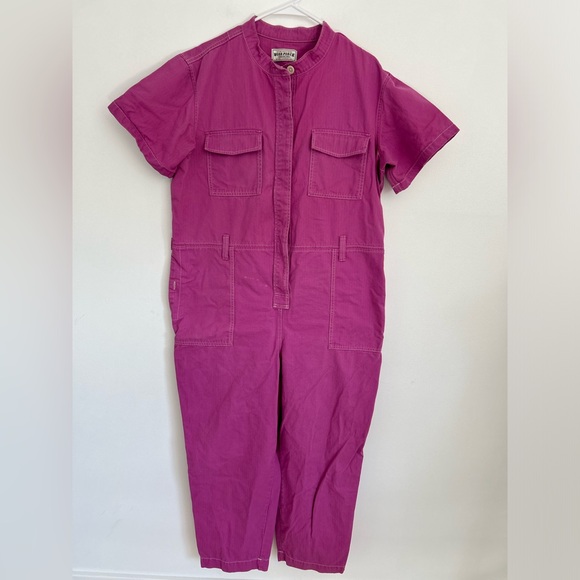 Gap High Quality Goods Work Force Purple Canvas Jumpsuit - Picture 1 of 4